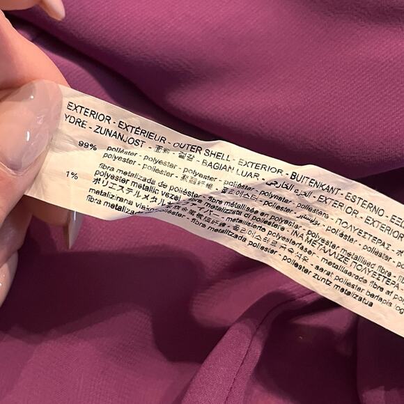 Zara Purple Ruched Printed Mini Dress XS - Picture 6 of 8